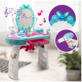 Pretend Play Kids Fishon Beauty set Vanity Table Make Up Toy for Girls